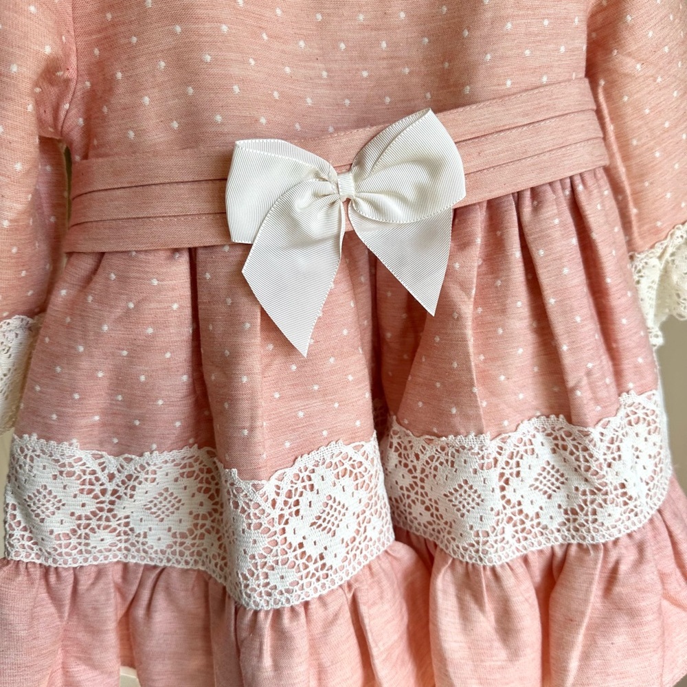Elegant Pink Lace Trim Kids Formal Dress - Picture 2 of 6